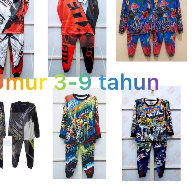♣ Kaos Setelan Balap Anak-anak Motor Cross / Kaos Setelan Sepeda Gunung / Jersey Moto Cross ℗