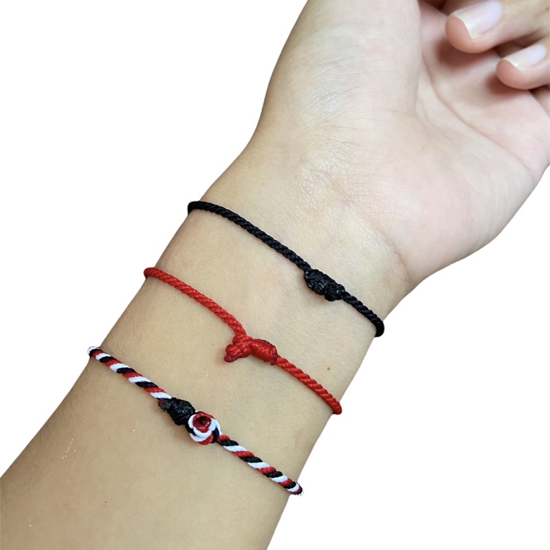 [variasi E] 3pcs gelang satu layer - gelang cantol - gelang tridatu - gelang merah - gelang hitam