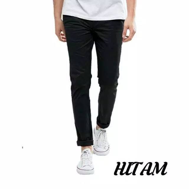CELANA PRIA CHINO Slim fit Panjang Kerja kantor Santai Liburan Cowok Gentleman 27 - 38