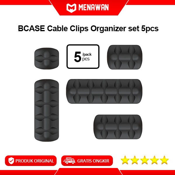 Youpin Bcase Cable Clip Organizer Management Klip Penjepit Pengikat Kabel Set isi 5 Pcs