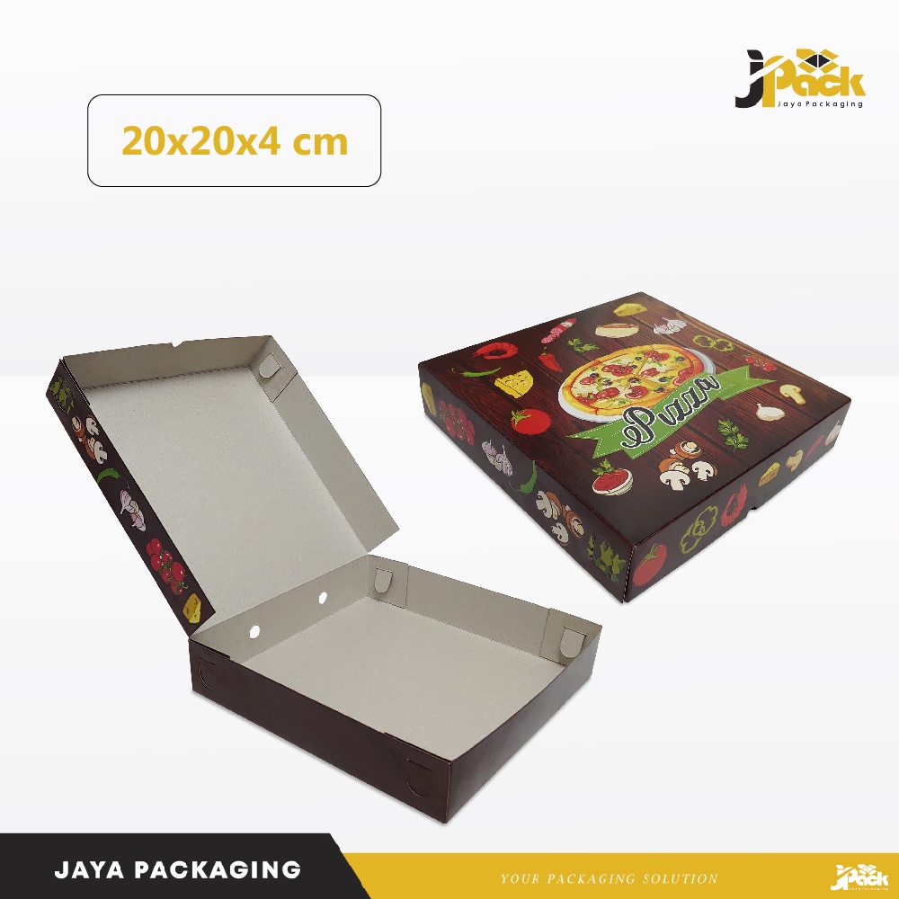 Box Pizza  20x20x4 cm Pizza/Duplex/Kardus/Kardus