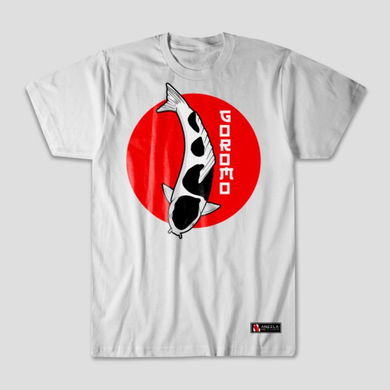 Makro Mart Kaos Pria Original T-Shirt Distro Aneela Label Koi Goromo Atasan M L XL