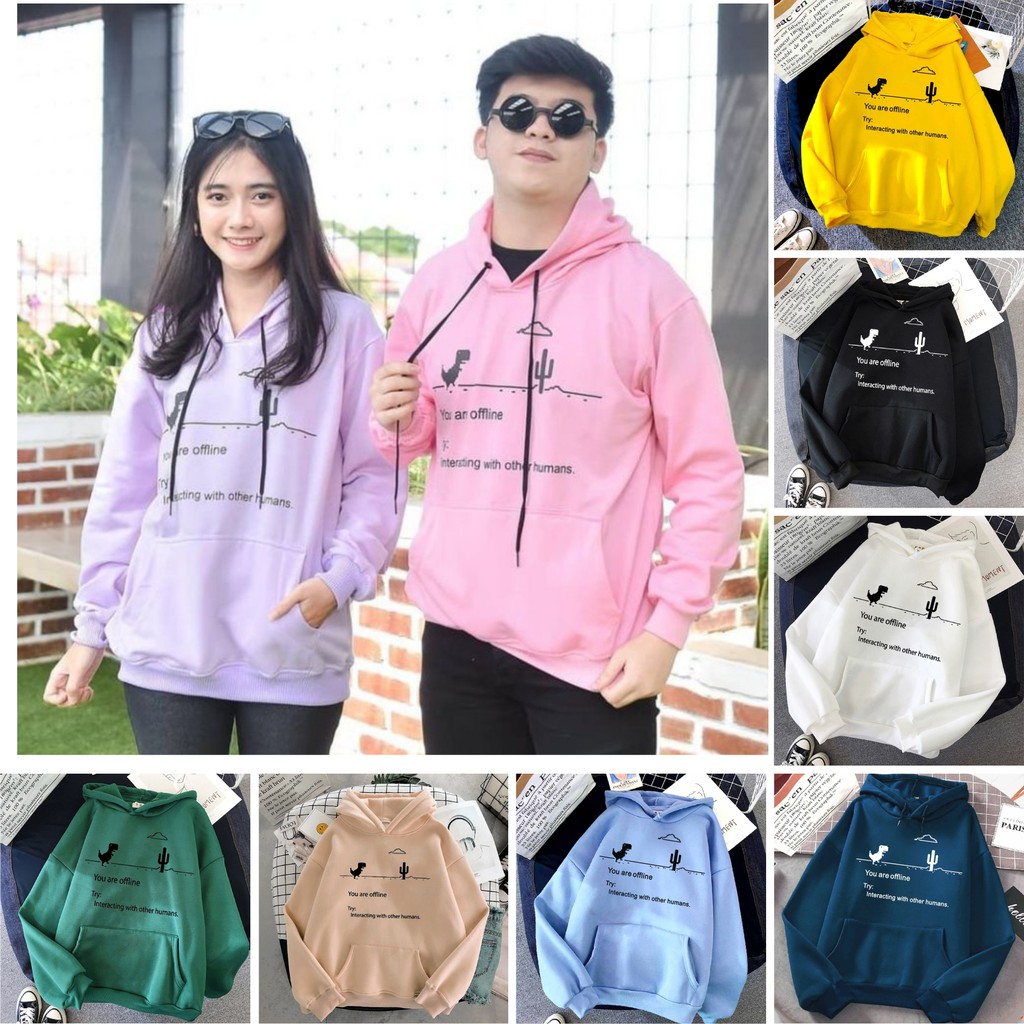 FenishaStore Sweater Hoodie Pria Dan Wanita Unisex YOU ARE OFFLINE  Bisa Bayar Ditempat COD