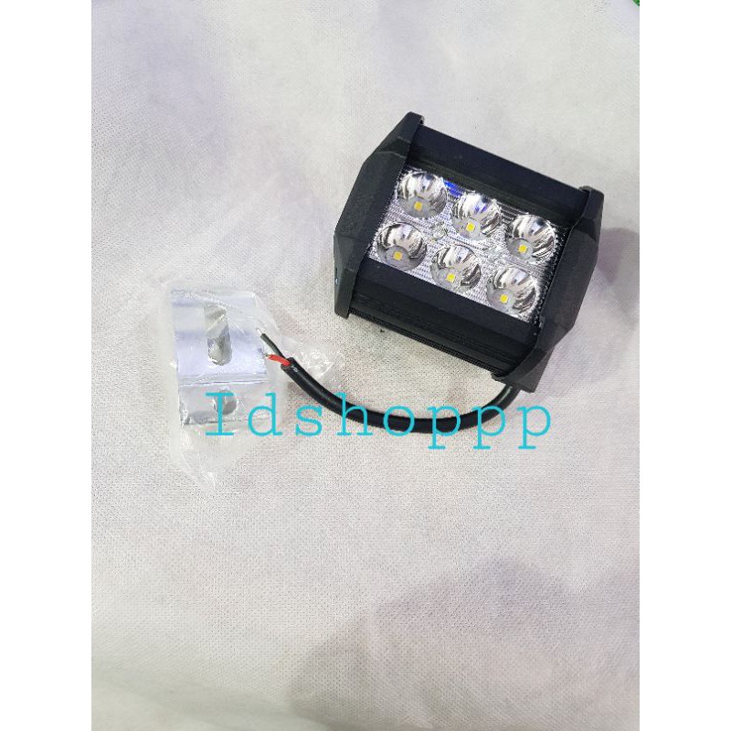 Lampu Tembak Sorot Led CWL 6 Mata 18 watt 2warna - Lampu Tembak Motor