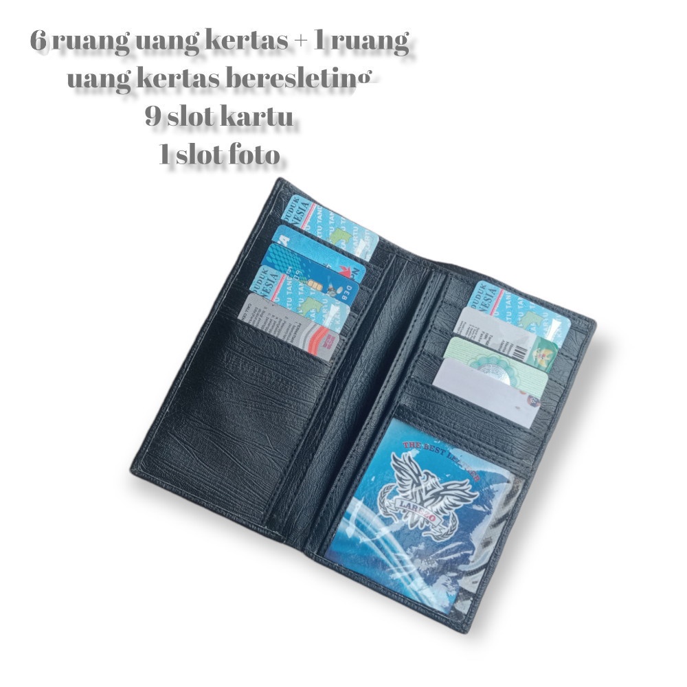 LCN Fashion Dompet Pria Bahan Kulit PU Premium Leather J37 LONG - Hitam