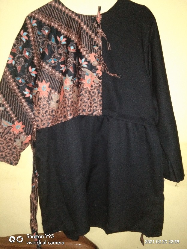 Best Seller Jumbo Tunik Batik Wanita Seragam Terlaris Atasan Dolby Dobby