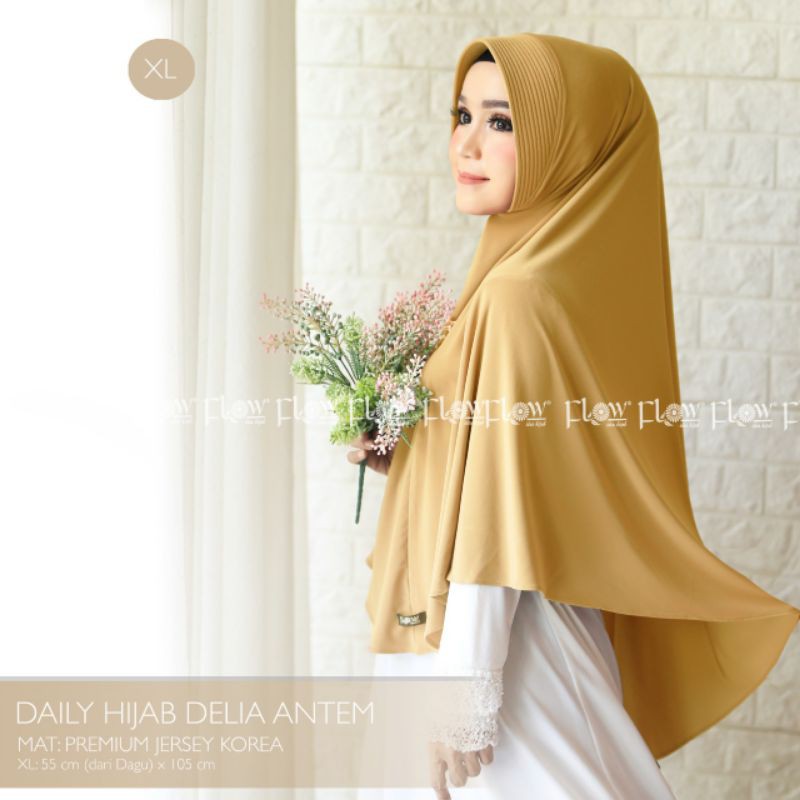 Daily Hijab DELIA Antem XL, XXL Original FLOW