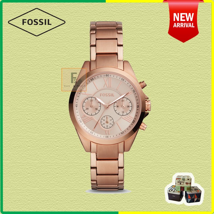 Jam Tangan Fossil Wanita BQ3036 BQ 3036 Chronograph 36mm Rosegold