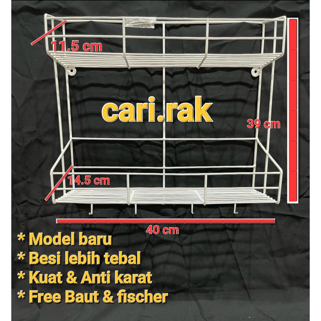 Rak Bumbu 2 susun / Rak Serbaguna / Rak Kamar Mandi / Rak Gantung TYPE CANARY