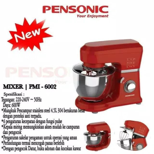 Mixer Adonan Roti Planetary 4,5L PENSONIC PMI 6002 - PMI6002 Grande Stand mixer Pensonic 6002 ori