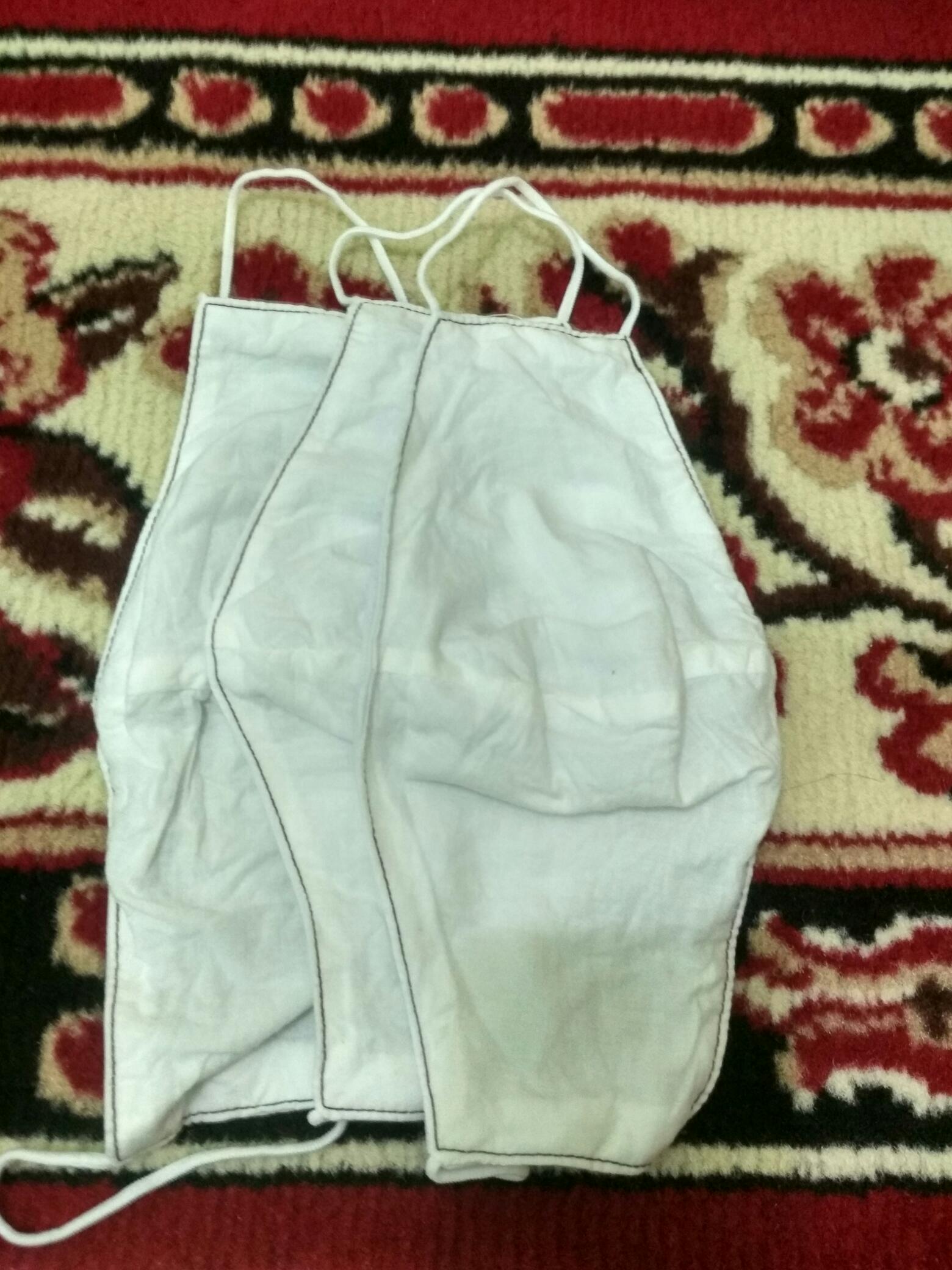 Masker Kain Sritex Original Premium Non Medis Anti Air Anti Microbial 2 Ply Lapis Warna Putih Murah