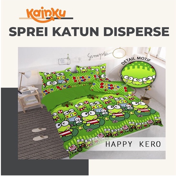 Sprei Micro Homemade Disperse Motif Keropi 120 160 &amp; 180x200 200