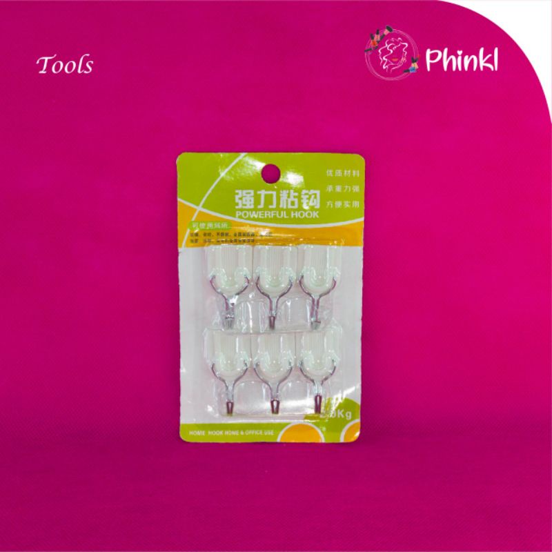 `ღ´ PHINKL `ღ´ Gantungan tempel dinding set isi 6 pcs hiasan kamar multifungsi menyala glow in the dark