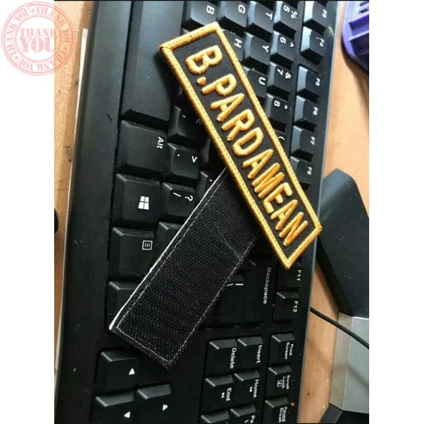 Bordir Nama timbul plus perekat Terbaru