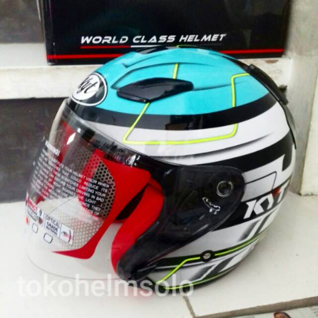 Helm KYT DJ Maru Motif #13 Blue