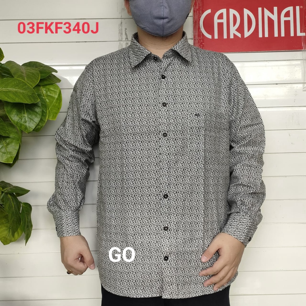 gof XL-3XL F CARDINAL KEMEJA FORMAL PANJANG RegularFit Batik &amp; Garis  Pakaian Kemeja Kerja Pria Kantor Acara Resmi Pakaian Wisud Original B7