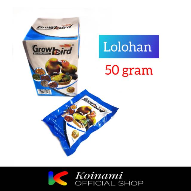 Grow Bird 1 Sachet Growbird Makanan Anak Burung Lolohan