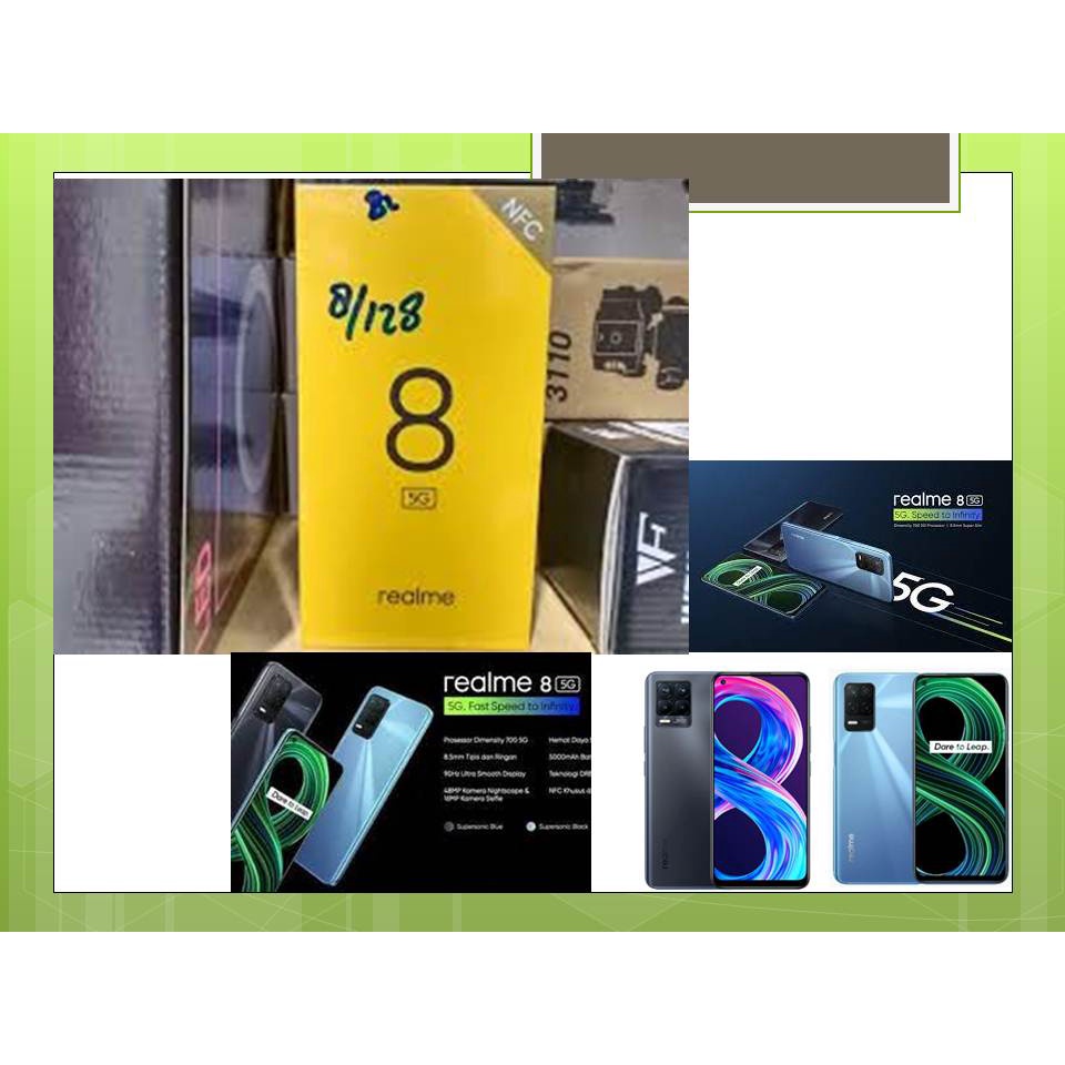 REALME 8 5G RAM 8GB ROM 128GB REALME 8 5G 8 128GB BAGUS BARU MURAH PROMO OK TERBARU