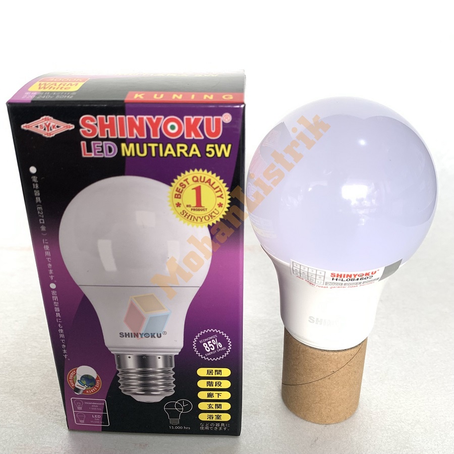 Lampu Led Shinyoku 5 Watt Bohlam Led 5W Bergaransi Putih Kuning