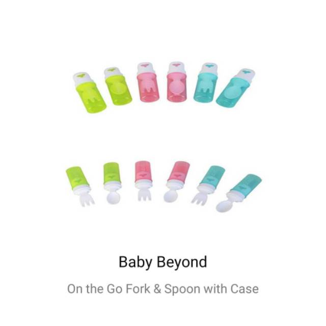 Baby Beyond Fork and Spoon with Case / Sendok Garpu Anak Bayi dengan Tutup