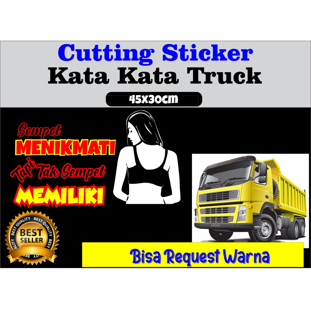 cutting sticker kata kata kata kaca truk, stiker kata kata kaca truk , stiker mobil truk, pick up