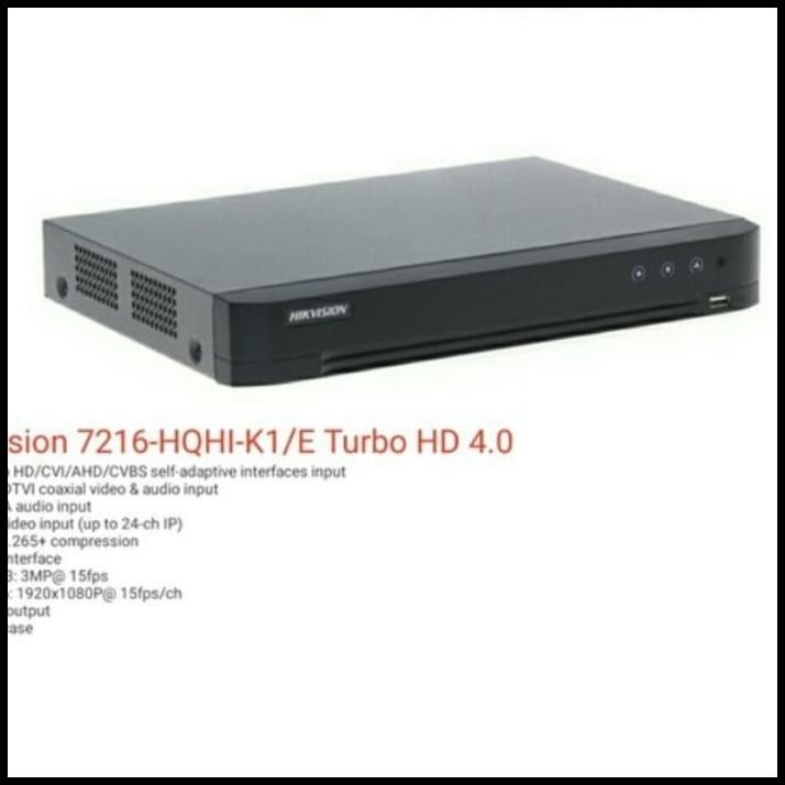 DVR 16 CHANNEL HIKVISION 7216 HQHI K1/E DVR HIKVISION 5MP