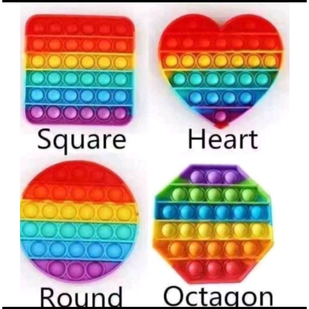 pop IT rainbow jumbo murah banget/12cm pop IT pelangi-random