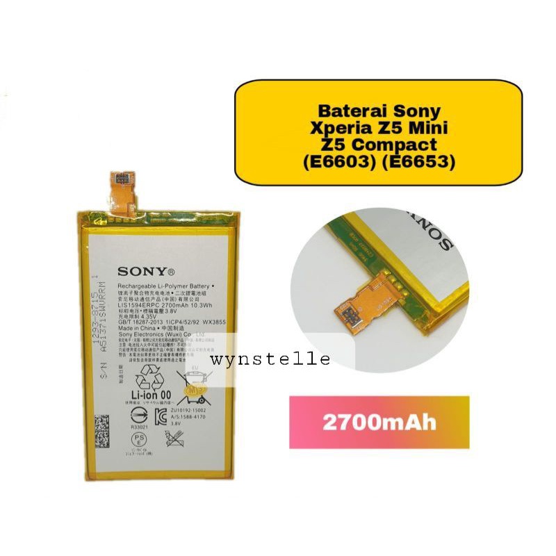 Baterai Batre Batrei SONY XPERIA X Compact F5321 SO-02H SO-02J Model LIS1594ERPC ORIGINAL