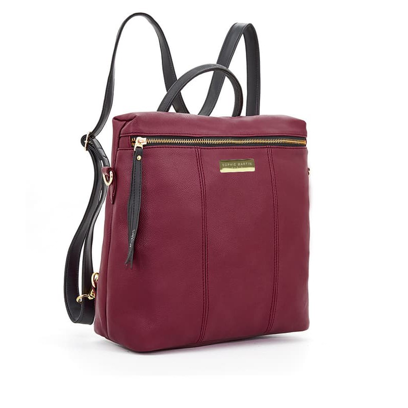 TAS RANSEL WANITA SOPHIE MARTIN BACKPACK KULIT MERAH ANNABE T4947M2 A