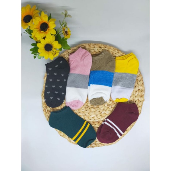 Kaos Kaki Fashion Unisex Wanita Pria Murah Kaus Motif Semata Kaoskaki Ankle Socks Pendek