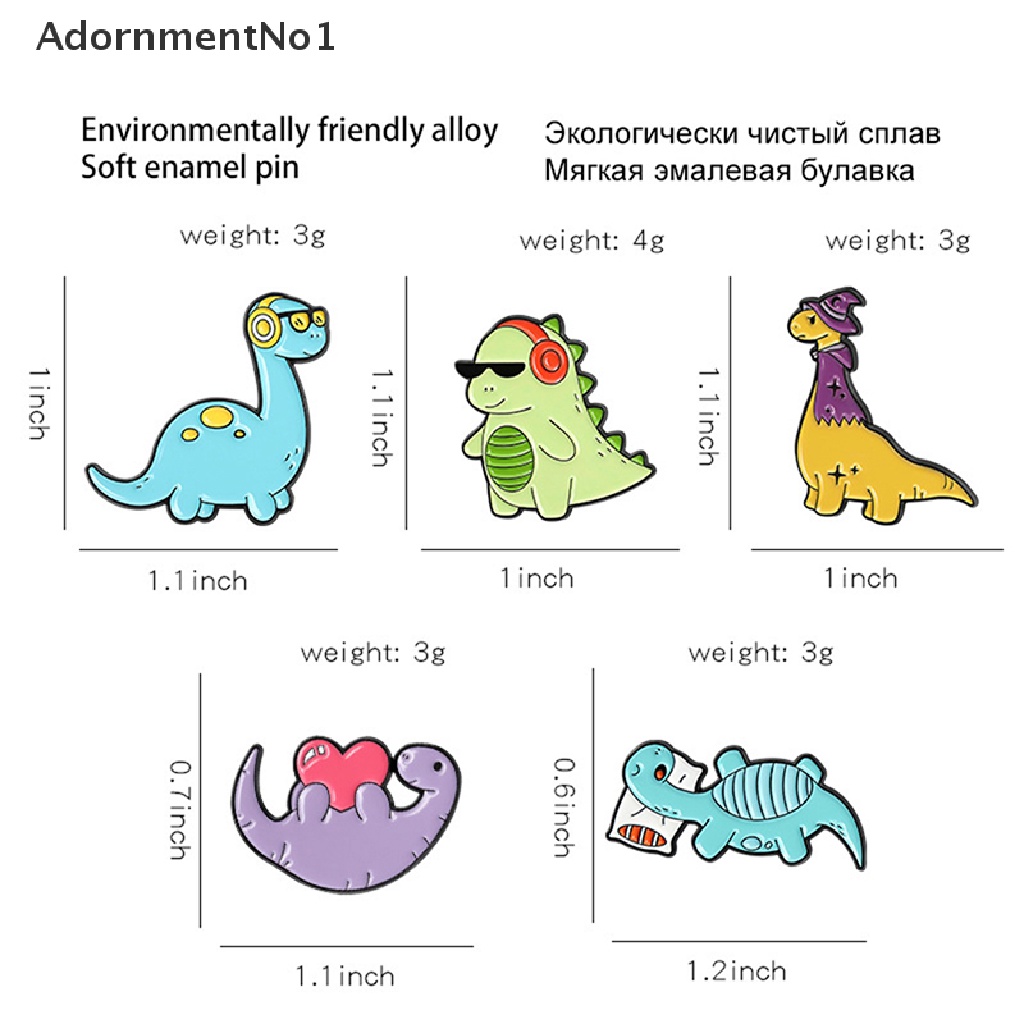 (AdornmentNo1) Bros / Pin Motif Kartun Dinosaurus + Hollow Untuk Aksesoris Pria / Wanita / Hadiah