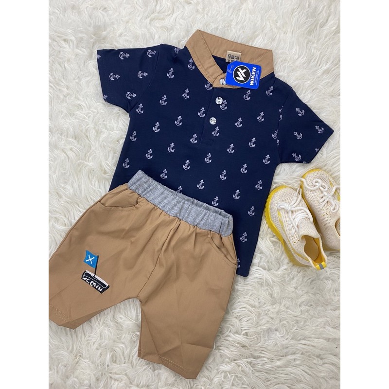 STELAN ANAK MOTIF JANGKAR 1-4 TAHUN-Navy