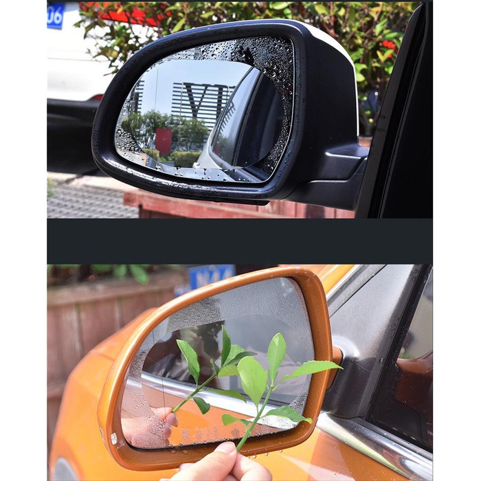 Trend-Kaca Film Spion Mobil Stiker Pelindung Spion Anti Fog Air Embun Hujan Kabut Spion Mobil Oval