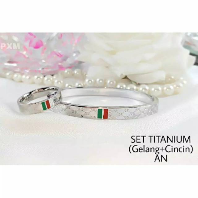 Gelang Dan Cincin 1set Titanium