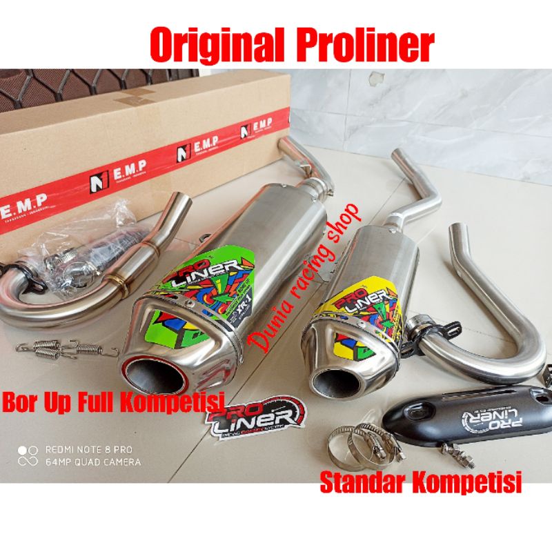 knalpot Proliner XR-1 XR1 CRF 150 WR 155  KLX 150 DTracker 150 BORE UP 200cc dan Standar Kompetisi full system steinles Original