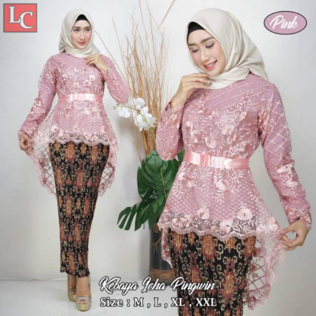 SET AURORA TULLE ICHA/KEBAYA TUNANGAN/KEBAYA WISUDA/KEBAYA MUSLIM