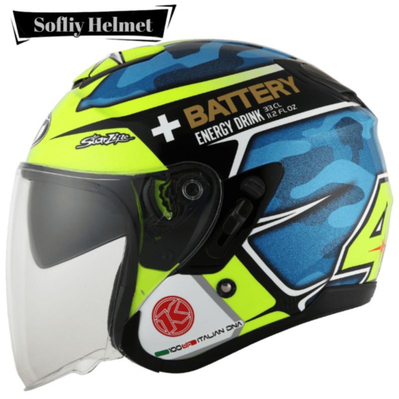HELM KYT KYOTO ALEX ESPARGARO SE SPESIAL EDITION DOUBLE VISOR - KYT HALF FACE
