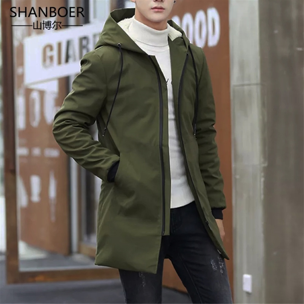 BELI SKM Jaket pria casual kekinian SHERPA / jaket pria korean style / jaket sherpa / long coat pria