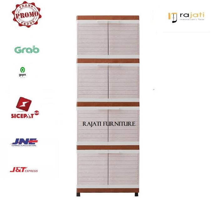 /////] Lemari plastik/rak baju/ lemari pakaian serbaguna club mini susun 4