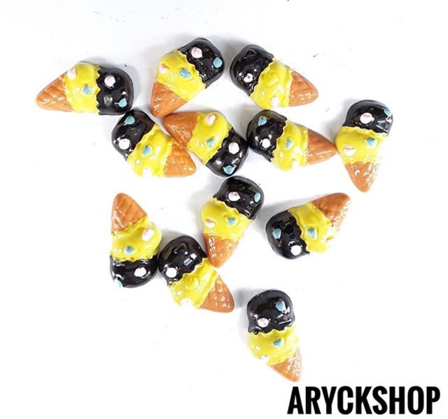 Colourful ice cream resin bahan craft tasbih bahan case blink bahan diy bahan resin bahan mini