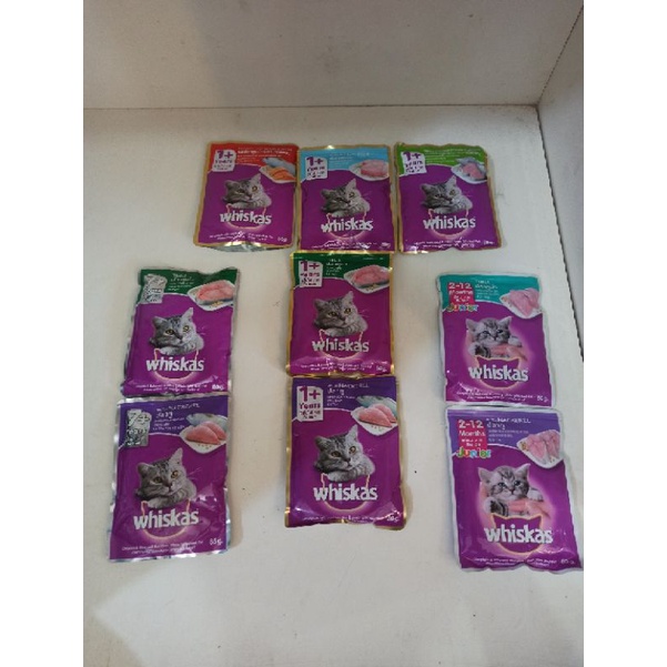 Whiskas Sachet Pouch Promo Adult &amp; Kitten 80gr All  Varian | Makanan Basah Kucing Cat Wet Food Sachet