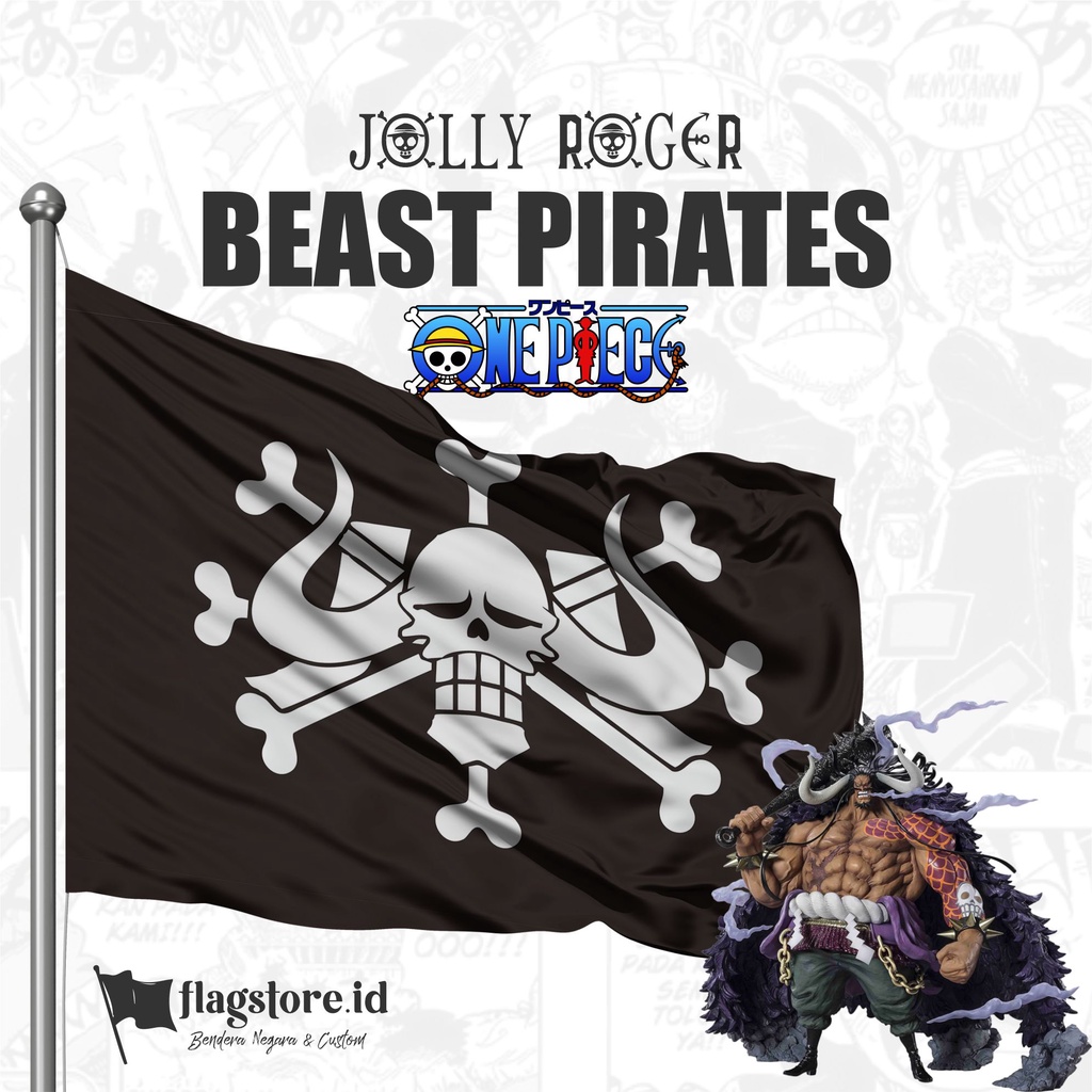 Flagstore.id -  BENDERA BEAST PIRATES | KAIDO BAJAK LAUT HEWAN BUAS YONKOU ONE PIECE