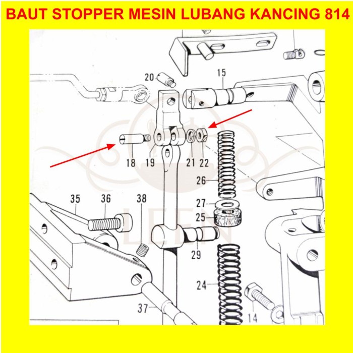 Baut Stopper 814 Stop Cam Mesin Jahit Lubang Kancing LH4 B814 LEEN