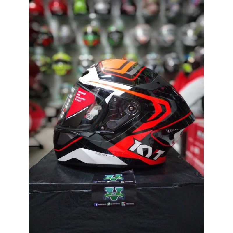 HELM KYT TT COURSE OVERTECH BLACK ORANGE