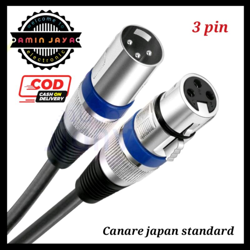 Kabel jack XLR canon male to female kabel canare