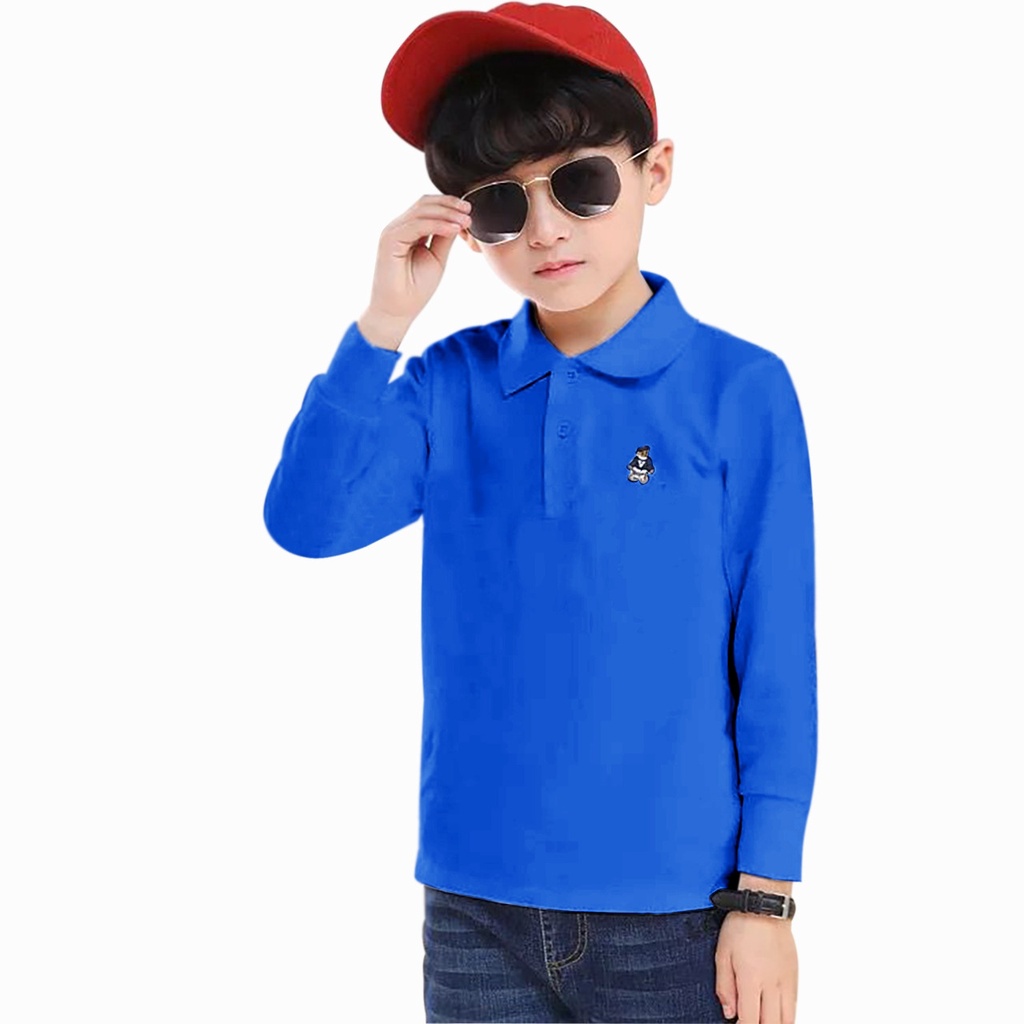 JOSJOLI_STORE/Baju Kids Polo/Atasan Anak Laki-Laki Lengan Panjang/7-14 Tahun