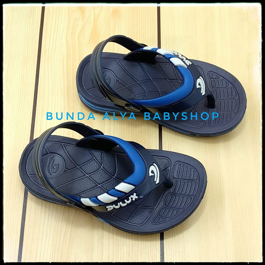 Sendal Jepit Anak Laki Usia 10 Bulan 1 Tahun Karet NAVY Elastis - Sandal Jepit Anak Cowok Keren Karet Anti Licin