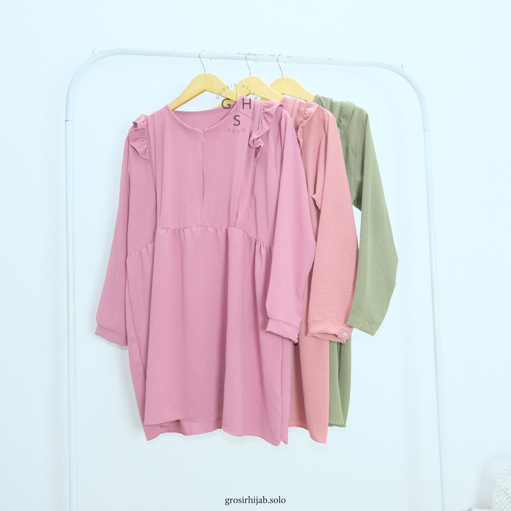 (MSB) TUNIK FRISKA BLOUSE ATASAN WANITA AIRFLOW CRINCLE