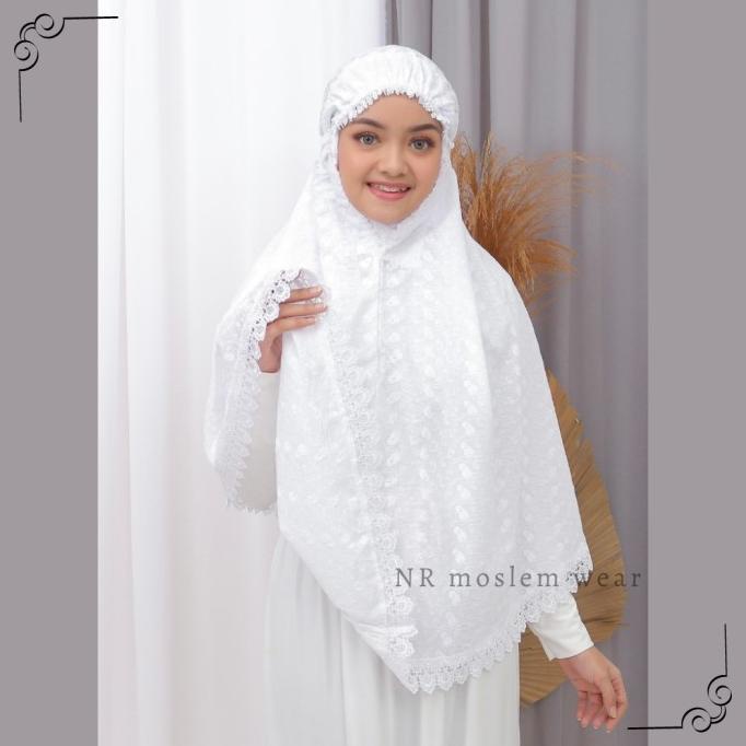 KERUDUNG BERGO HAJI & UMROH , JILBAB PUTIH ,PERLENGKAPAN HAJI UMROH