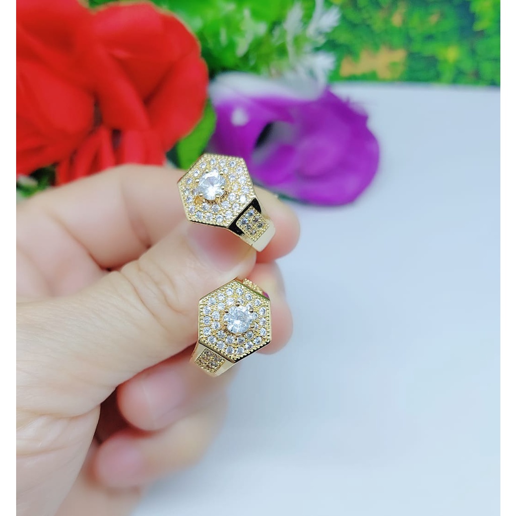 Cincin xuping permata lapis emas perhiasan fashion0448-0450